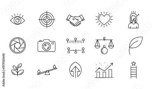 Mindfulness awareness icon set personal growth vector