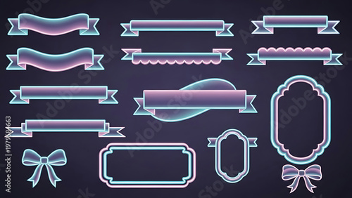 vector set of vintage labels