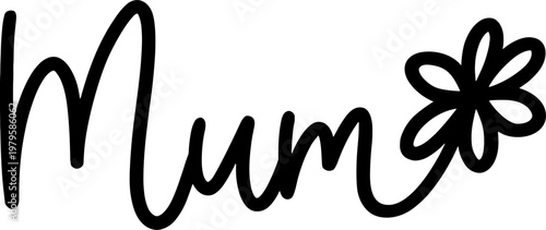 Mum SVG, Mother's Day svg, Mum with flower Svg