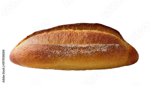 Принти на полотні Rustic golden brown baguette loaf with flour dusting