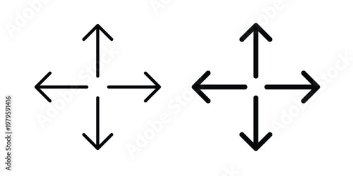 Drag icon vector illustration in line style. flat silhouette designs