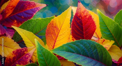 colorful autumn leaves background