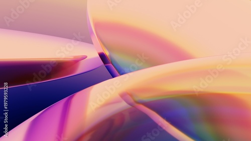 Iridescent glass plates with dispersion effect on a gradient background