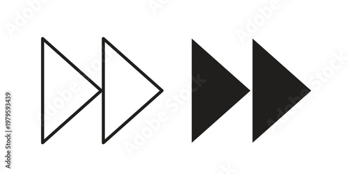 Photos Fast forward icon vector illustration in line style