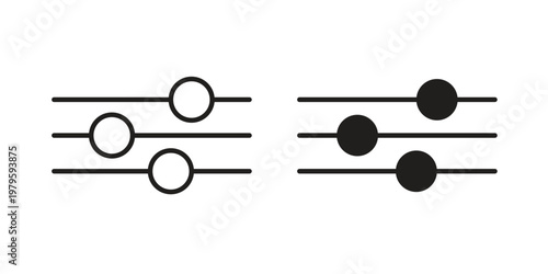 Filter Control icon vector illustration in line style. flat silhouette designs