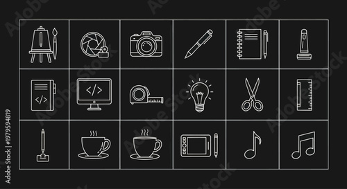 Creative Toolkit Icons: Art, Design, Technology, Music & More