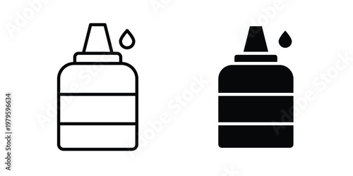 Glue icon vector illustration in line style. flat silhouette designs