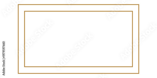 Golden rectangle frame with double border