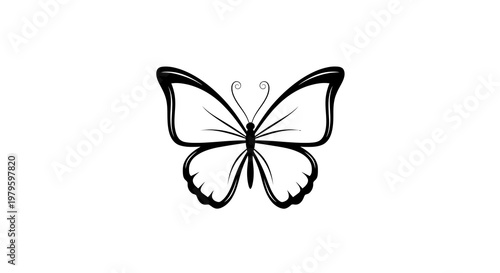 The beautiful butterfly is flying in the garden with flowers and leaves.