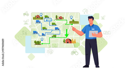 Innovative agricultural supply chain management system with optimized truck delivery routes