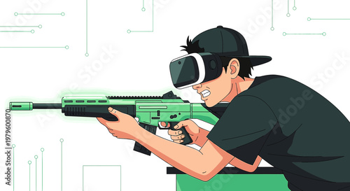 Immersive Virtual Reality Combat: A Gamer's Intense Experience in a Digital World