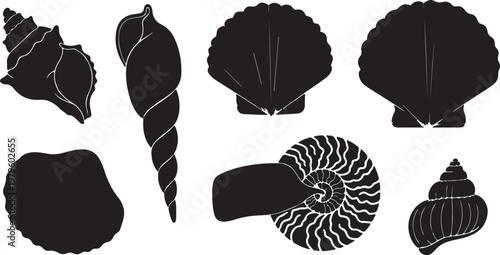 Seashell / shellfish flat icon for apps and websites