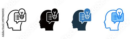 Insight icon multiple style vector illustration
