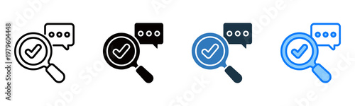 Audit icon multiple style vector illustration