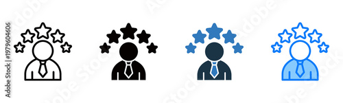 Expertise icon multiple style vector illustration