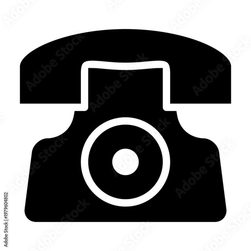 Telephone icon vector. Office telephone Illustration sign. Landline telephone symbol. Call logo.