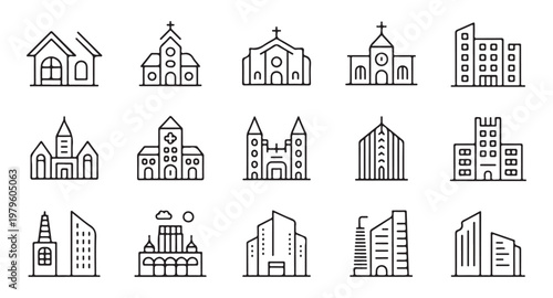 Colored folder and document icons for computer interface user experience and data management symbols collection.