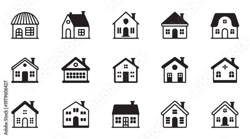 Line art folder icons representing various actions and states for computer interface user experience and data management.