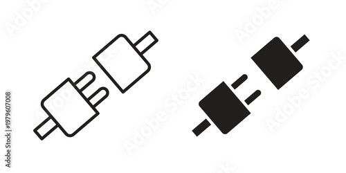 Plugin icon vector illustration in line style. flat silhouette designs