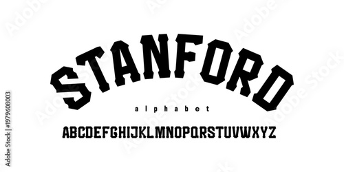 Bild auf Leinwand Stanford: Bold varsity slab serif with a pointed tip