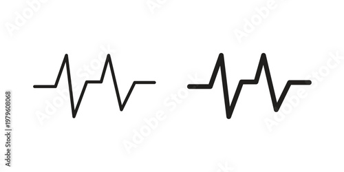 Valokuva Pulse icon vector illustration in line style