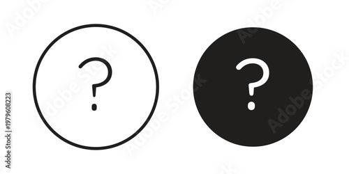 Question icon vector illustration in line style. flat silhouette designs
