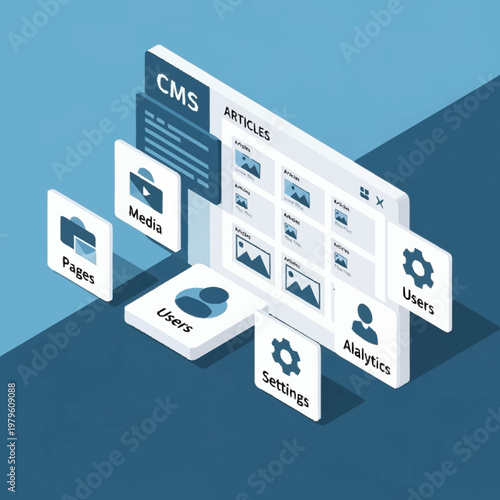 Content Management System interface design.