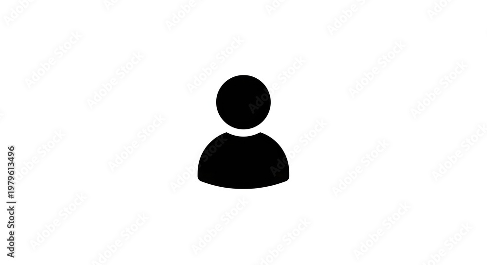 Obraz premium Simple Black Silhouette of a Person.