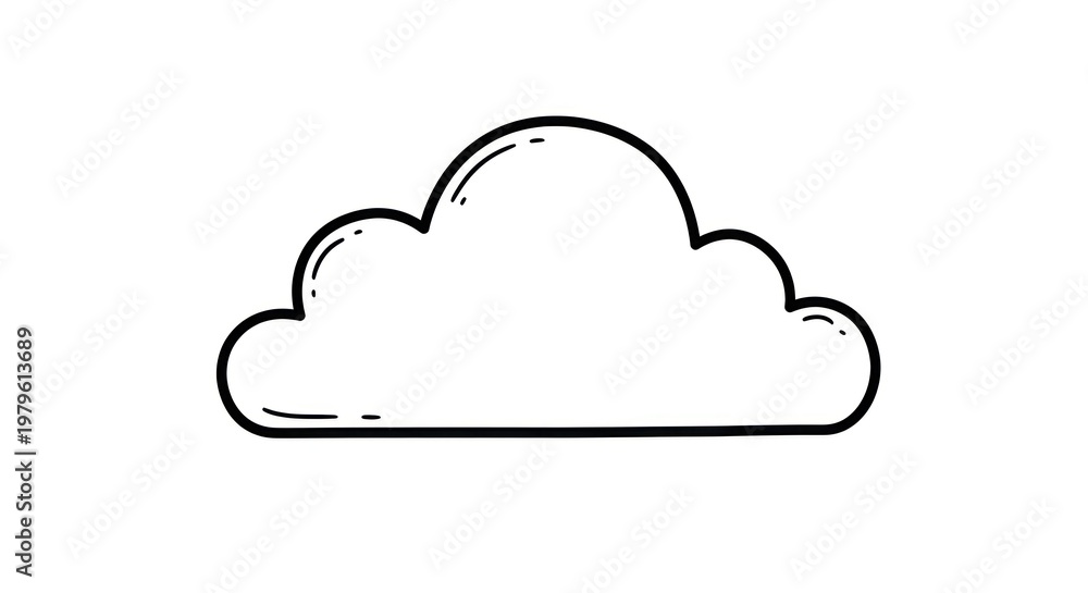 Fototapeta premium Simple Cloud Icon Illustration.