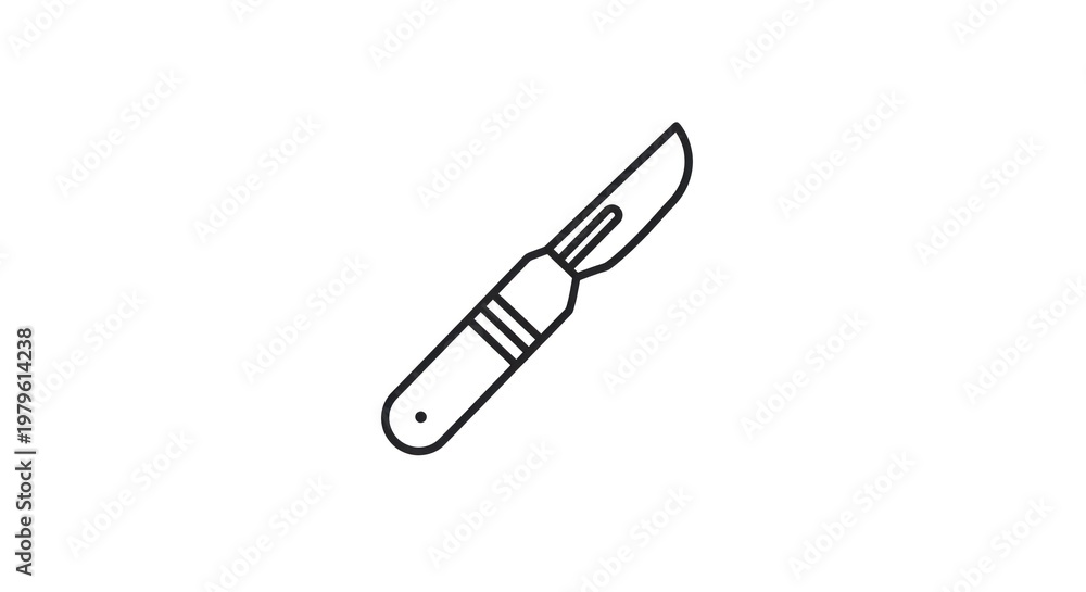 Obraz premium Simple illustration of a utility knife.