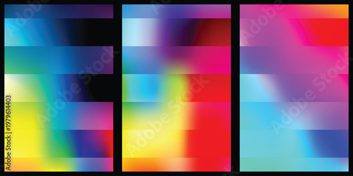 Abstract gradient art showcasing vibrant color transitions and pixelated textures