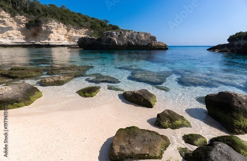 Tropical Beach Paradise with Crystal Clear Water, Golden Sand & Scenic Coastal Views