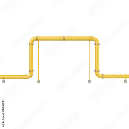 Gas Pipeline isolated on transparent background