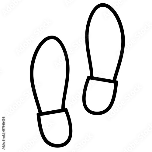 Symbol Footsteps isolated on transparent background