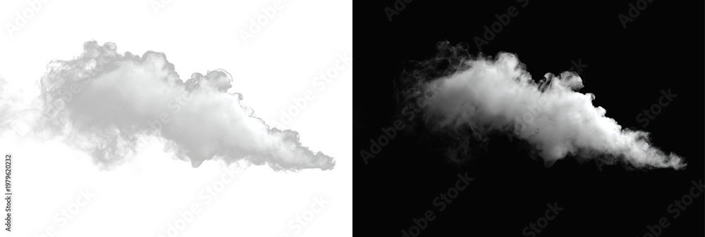 Fototapeta premium Smoke and thick fog plume for atmospheric cinematic gas effects