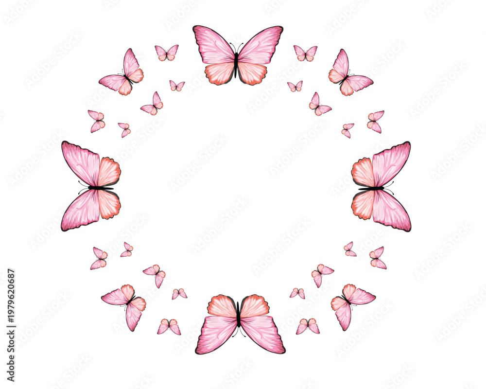 Naklejka premium pink watercolor hand drawn design
