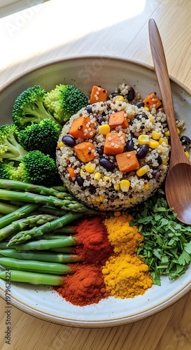 rice and vegetables