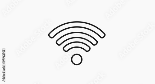 Simple Wi-Fi Symbol Icon Vector Illustration