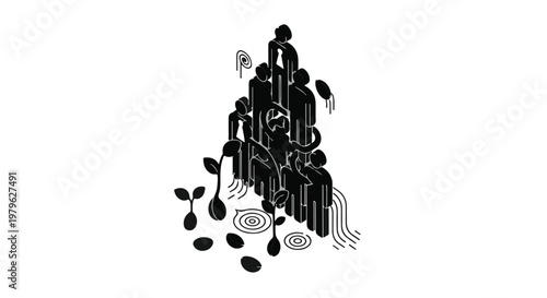 Team members build a structural hierarchy while nurturing growth in the workplace.