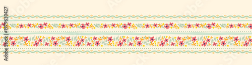 Cute hand drawn ditsy seamless pattern, lovely floral background, great for textiles, banners, wallpapers, wrapping - vector design
