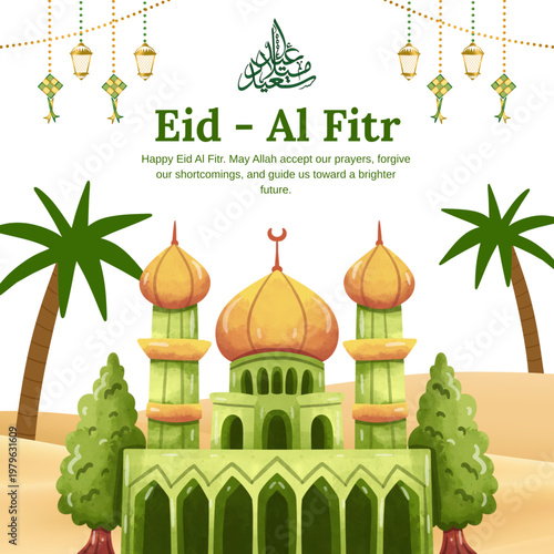 Vector illustration of mosque church and temple buildings with architectural landmarks and cultural design elements