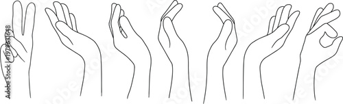 Hand drawn vector illustration of a human hand isolated on white background