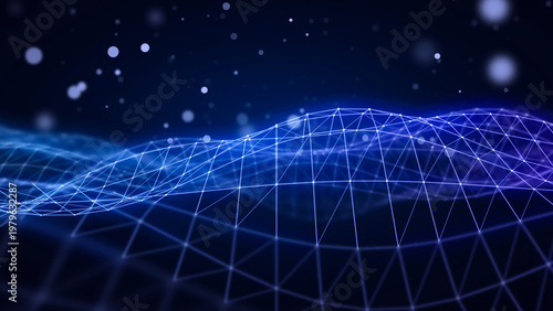 abstract blue digital network, modern technological background, represents connectivity, innovation and a futuristic vision.