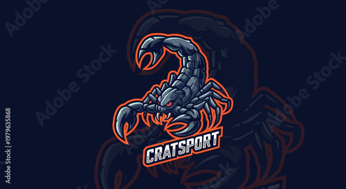 Scorpion Logo Design, Esports Emblem, Gaming Mascot, Toxin Symbol, Arachnid Icon