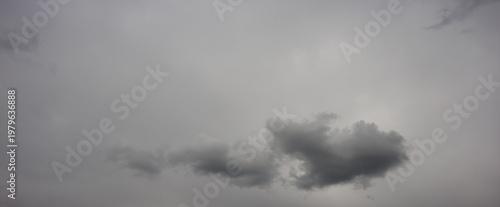 Overcast clouds on grey sky