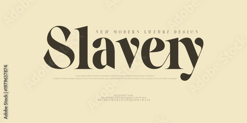 Abstract Fashion font alphabet. Typography typeface uppercase lowercase and number. vector illustration
