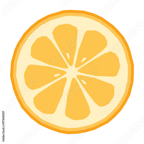 Flat orange slice icon clipart vector design