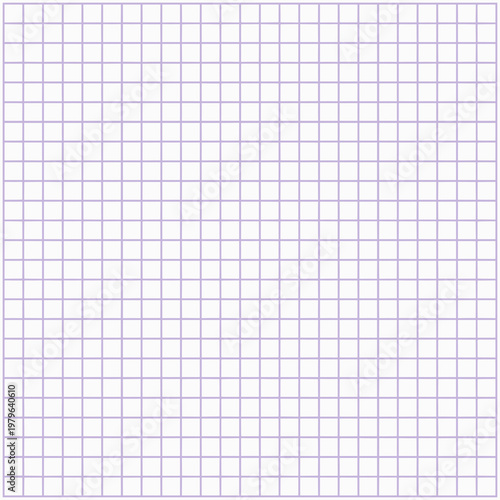 Grid Engineering Graph Paper with light purple lines. Squared paper texture. Drafting paper, horizontal grid lines, graph style graphic design.