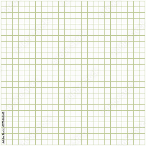 Grid Engineering Graph Paper with green lines. Squared paper texture. Drafting paper, horizontal grid lines, graph style graphic design. 