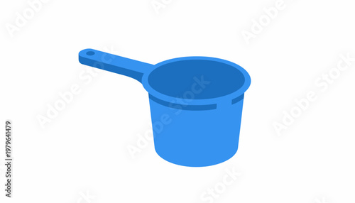 Vibrant blue plastic scoop with a sturdy handle, ideal for various kitchen and household tasks, perfect for measuring ingredients or scooping liquids for daily use